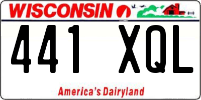 WI license plate 441XQL