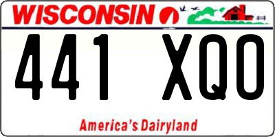 WI license plate 441XQO