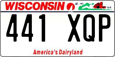 WI license plate 441XQP