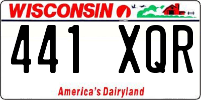 WI license plate 441XQR