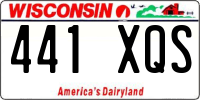 WI license plate 441XQS