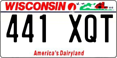 WI license plate 441XQT