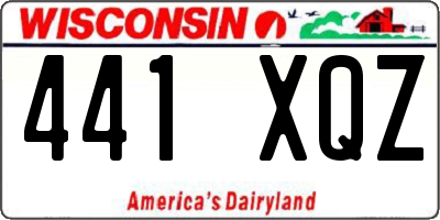 WI license plate 441XQZ
