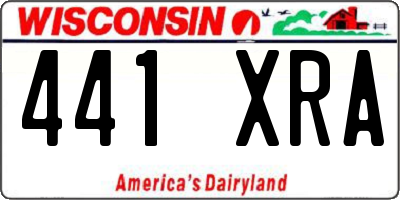 WI license plate 441XRA