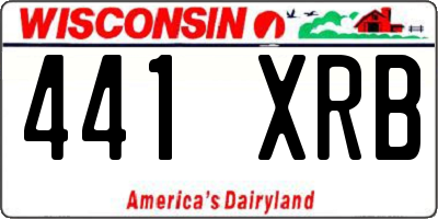 WI license plate 441XRB