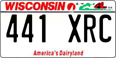WI license plate 441XRC