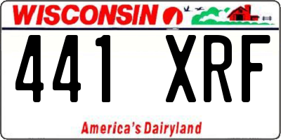 WI license plate 441XRF