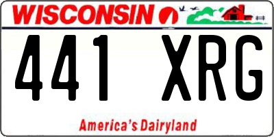 WI license plate 441XRG