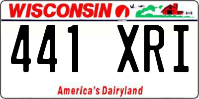 WI license plate 441XRI