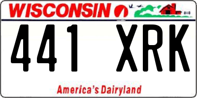 WI license plate 441XRK