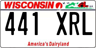 WI license plate 441XRL