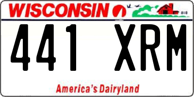 WI license plate 441XRM