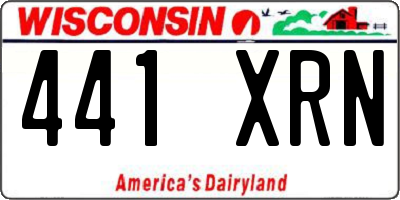 WI license plate 441XRN