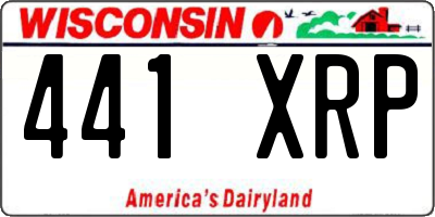 WI license plate 441XRP
