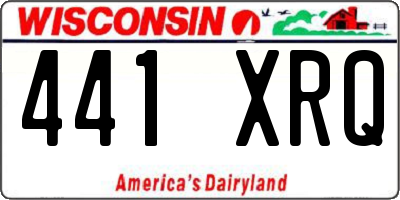 WI license plate 441XRQ