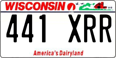 WI license plate 441XRR