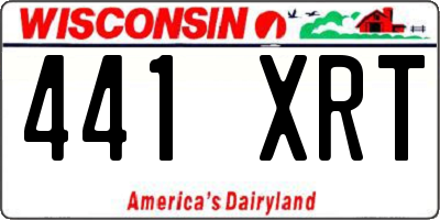 WI license plate 441XRT