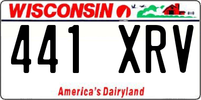 WI license plate 441XRV