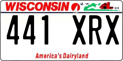 WI license plate 441XRX