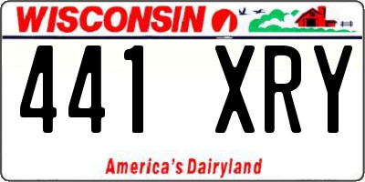 WI license plate 441XRY