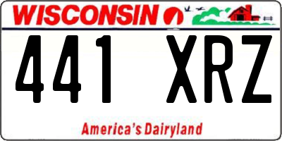 WI license plate 441XRZ