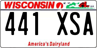 WI license plate 441XSA