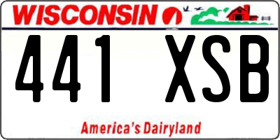 WI license plate 441XSB