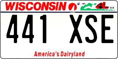 WI license plate 441XSE