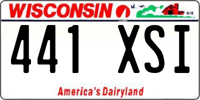 WI license plate 441XSI