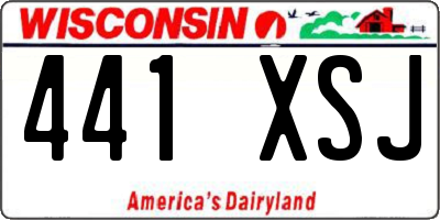 WI license plate 441XSJ