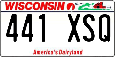 WI license plate 441XSQ