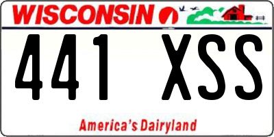WI license plate 441XSS