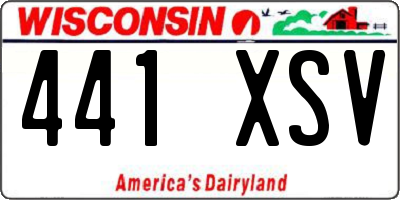 WI license plate 441XSV