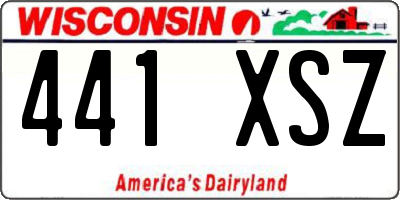 WI license plate 441XSZ