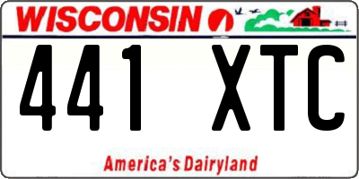 WI license plate 441XTC