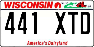 WI license plate 441XTD