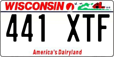 WI license plate 441XTF