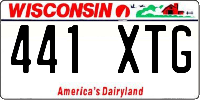 WI license plate 441XTG