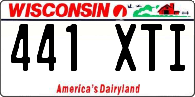 WI license plate 441XTI