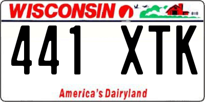 WI license plate 441XTK