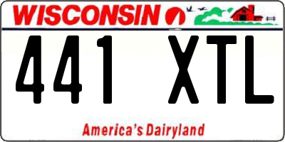 WI license plate 441XTL