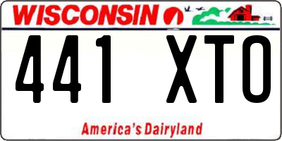 WI license plate 441XTO