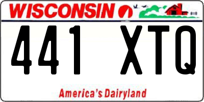 WI license plate 441XTQ