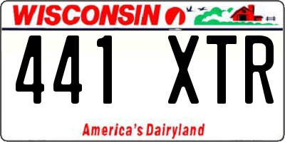WI license plate 441XTR