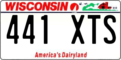 WI license plate 441XTS