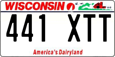 WI license plate 441XTT