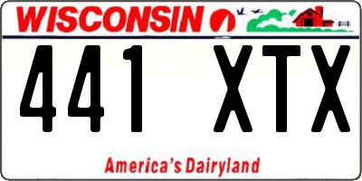 WI license plate 441XTX