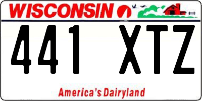 WI license plate 441XTZ