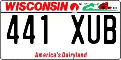 WI license plate 441XUB
