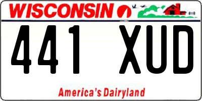 WI license plate 441XUD